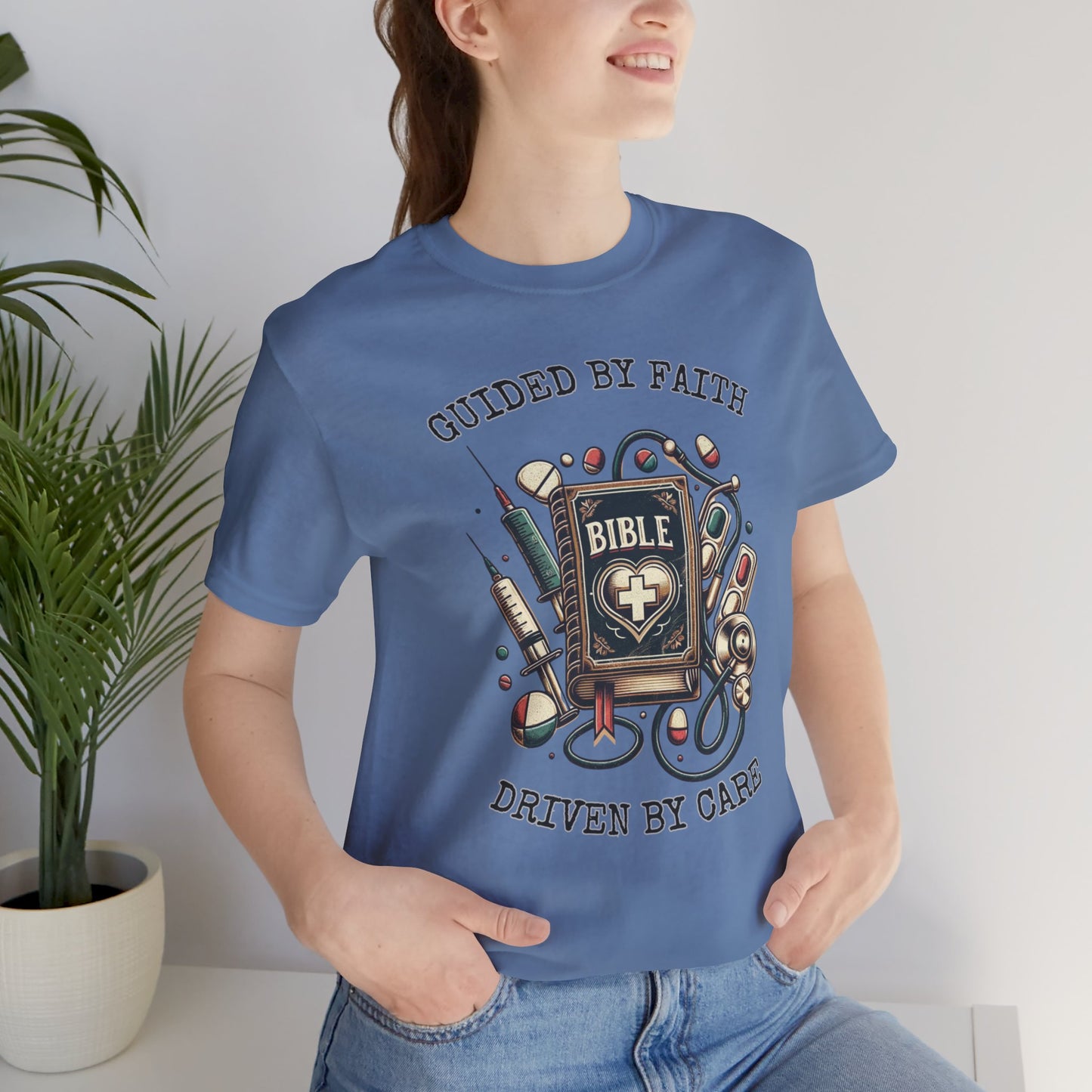 Guided by Faith Driven by Care T-shirt