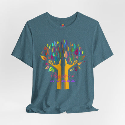 Colorful leaves Nurse T-shirt