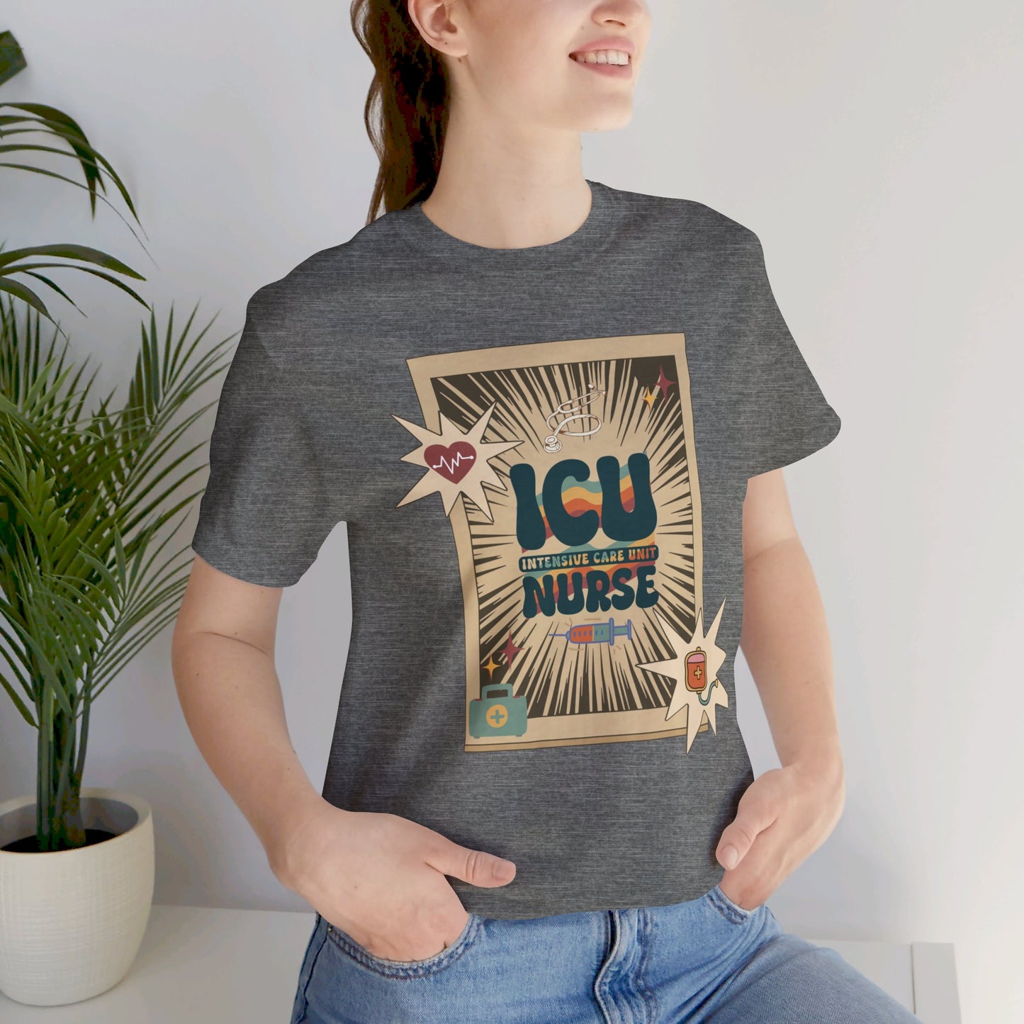 Vintage style ICU Nurse T-shirt