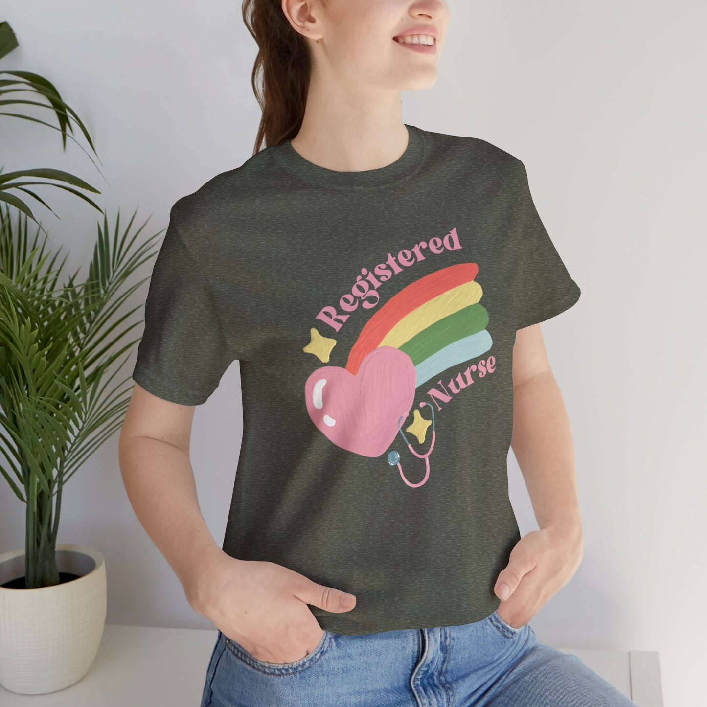 Pastel Rainbow Nurse T-shirt