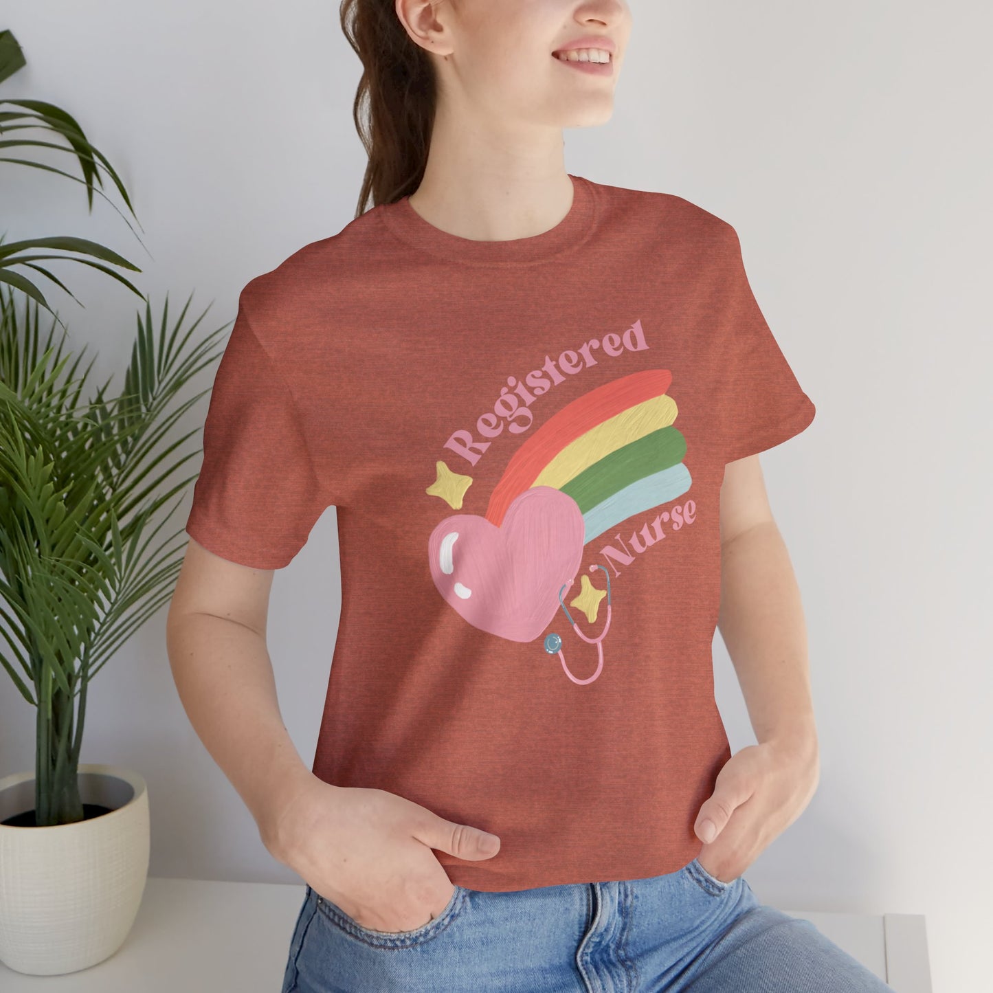 Pastel Rainbow Nurse T-shirt