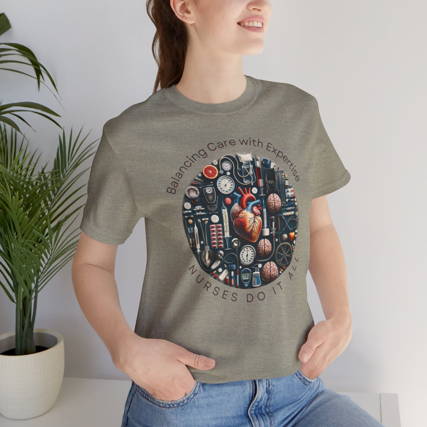 Balancing Care Nurse T-shirt