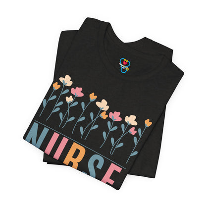 Flowers Nurse T-shirt