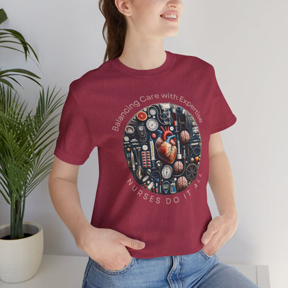 Balancing Care Nurse T-shirt