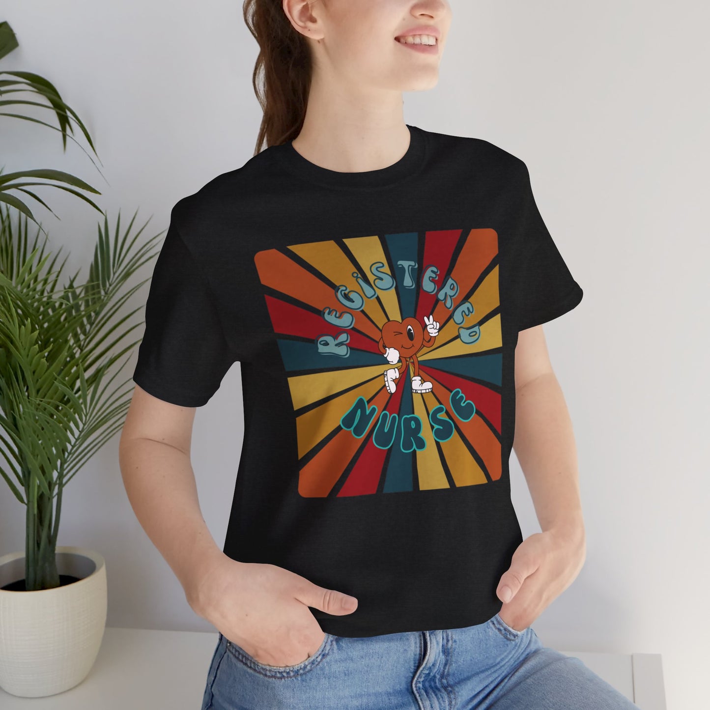 Retro heart Nurse T-shirt