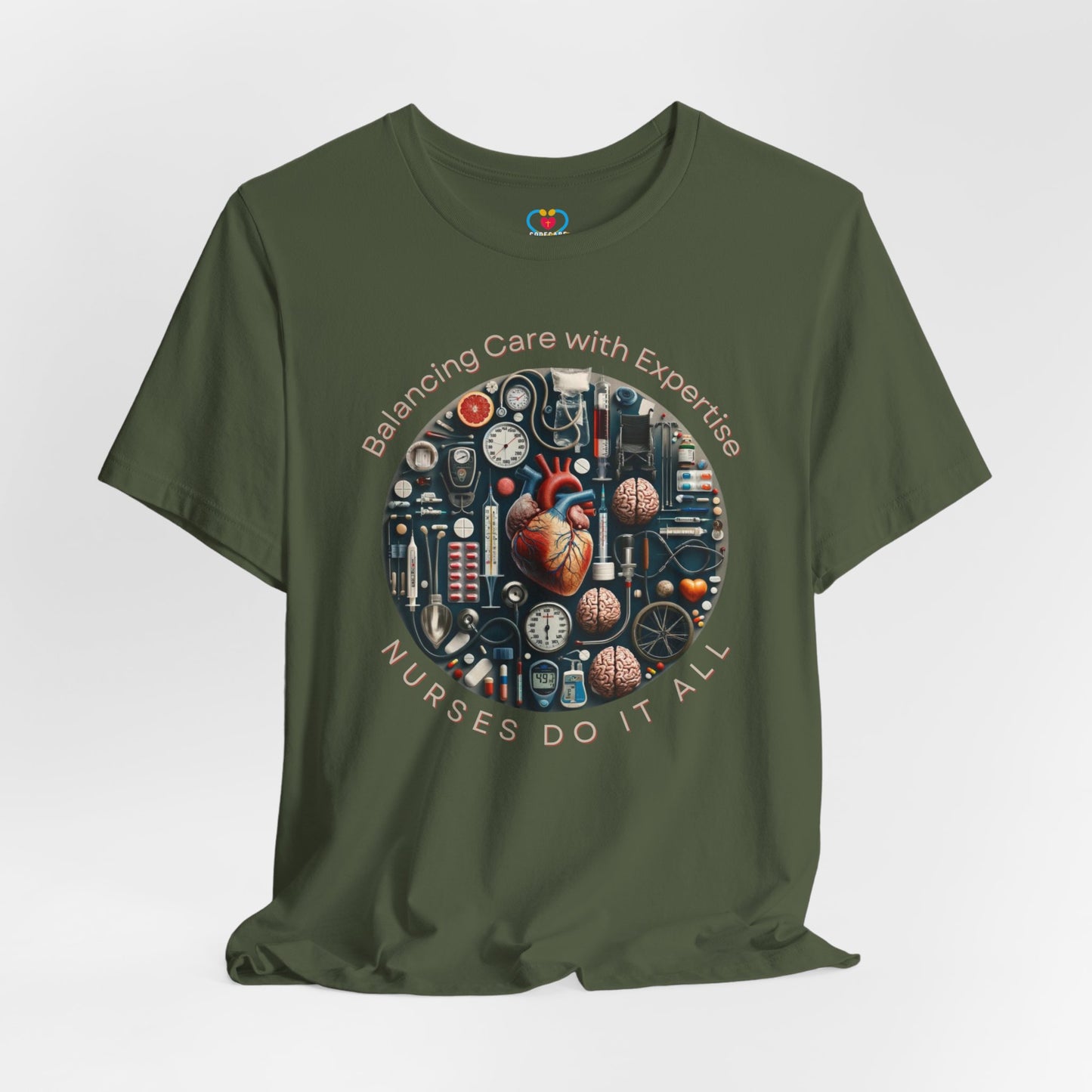 Balancing Care Nurse T-shirt