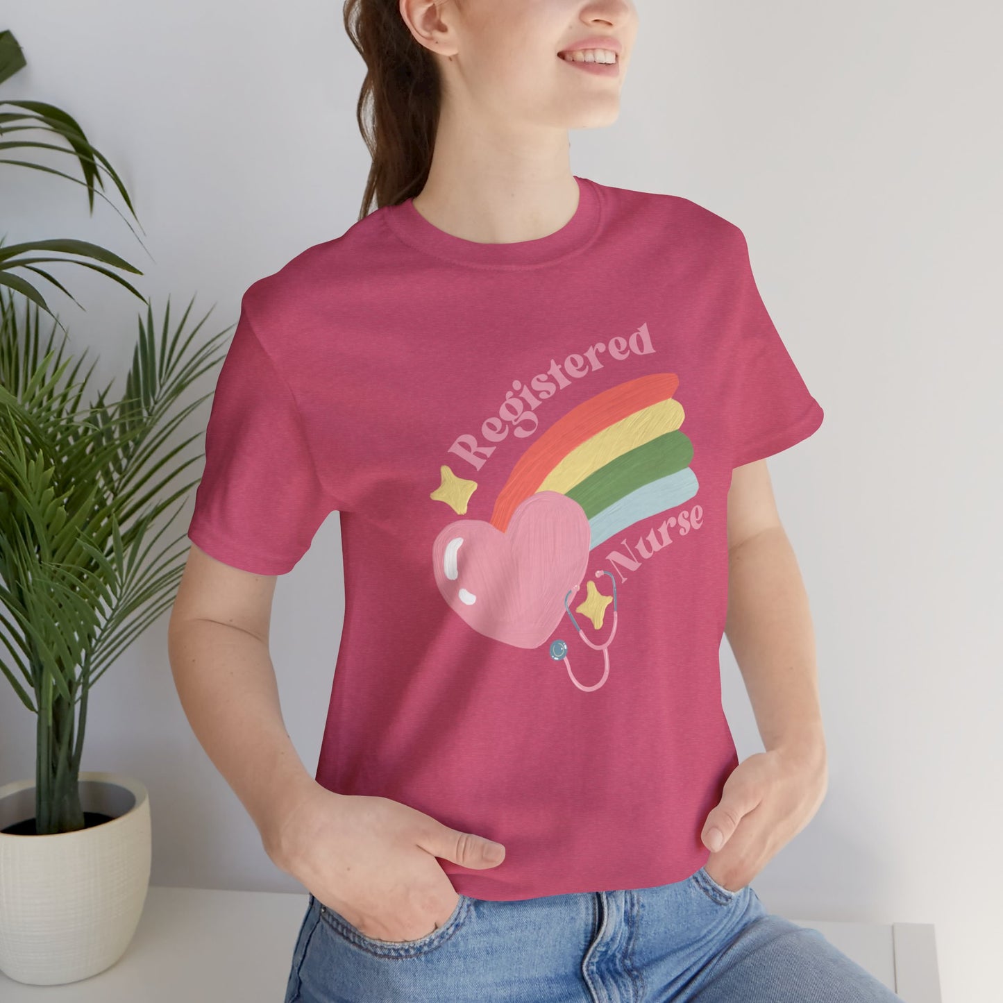 Pastel Rainbow Nurse T-shirt