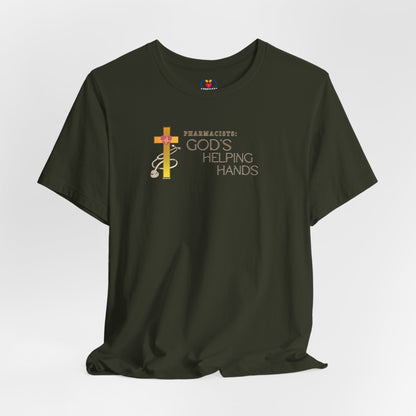 God's helping hand Pharmacist T-shirt