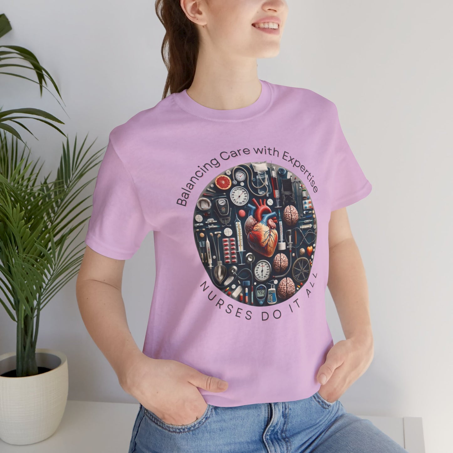 Balancing Care Nurse T-shirt