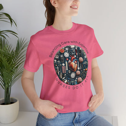 Balancing Care Nurse T-shirt