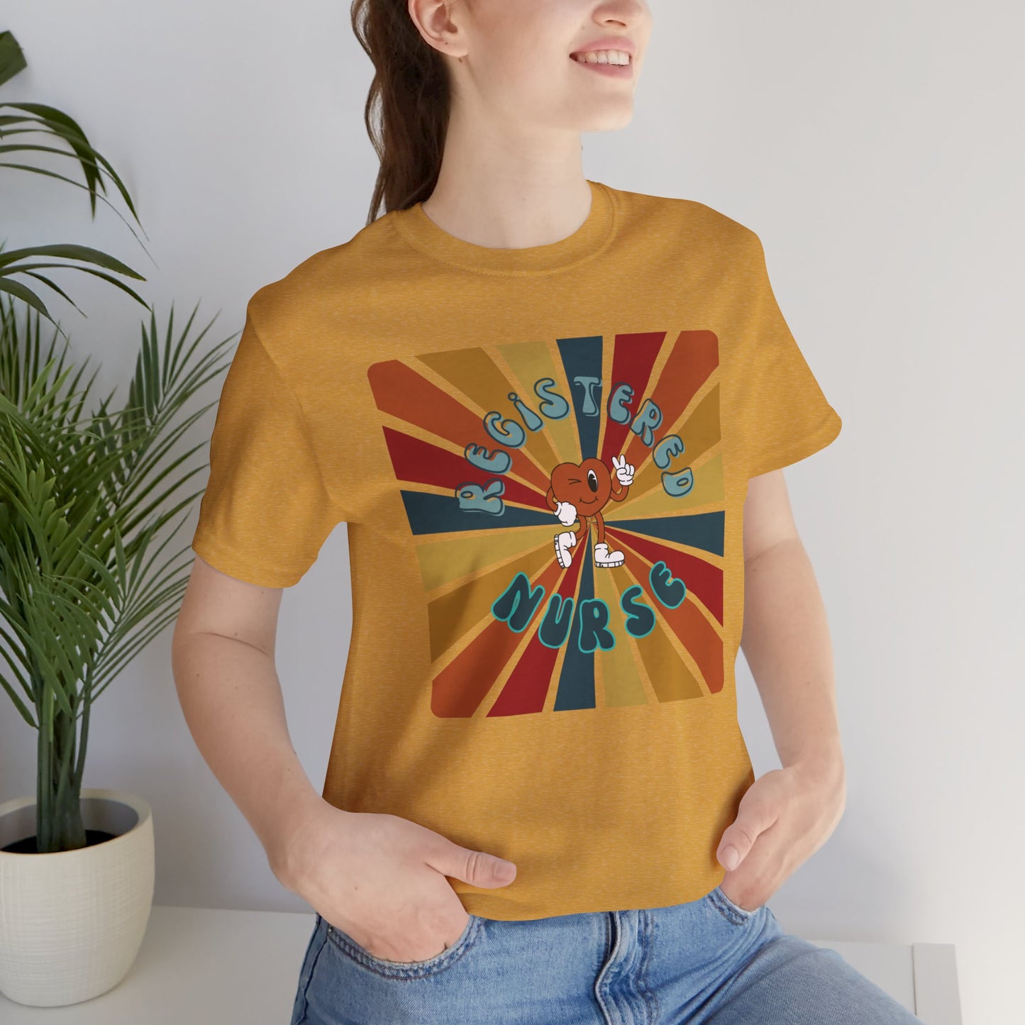 Retro heart Nurse T-shirt