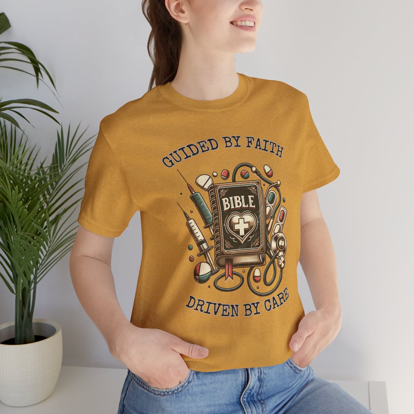 Guided by Faith Driven by Care T-shirt