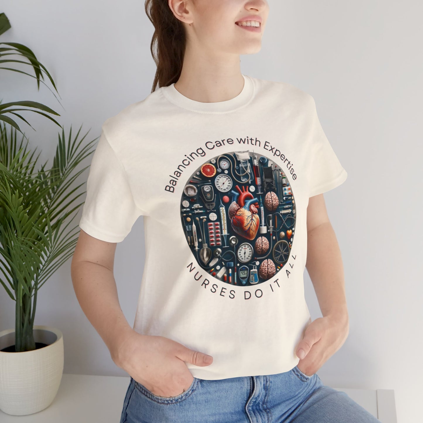 Balancing Care Nurse T-shirt