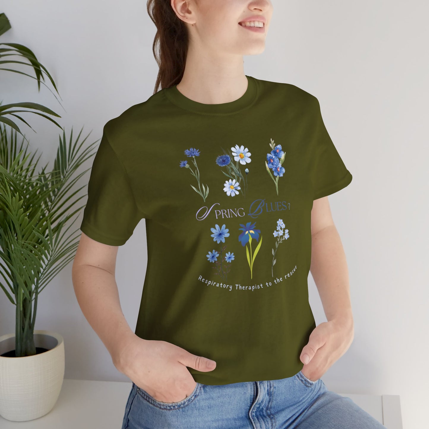 Spring Blues Respiratory Therapist T-shirt