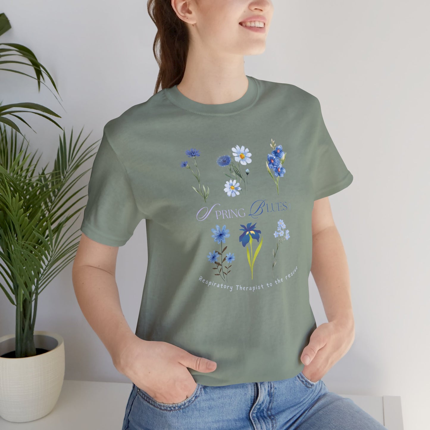 Spring Blues Respiratory Therapist T-shirt