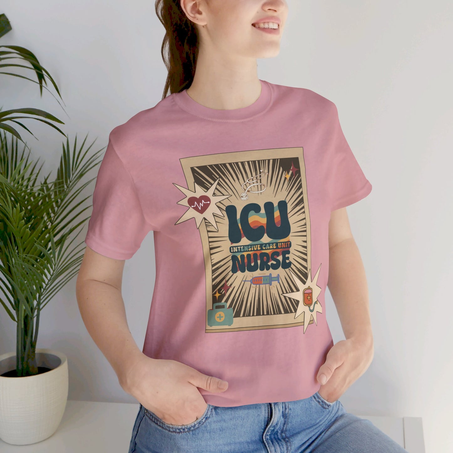 Vintage style ICU Nurse T-shirt