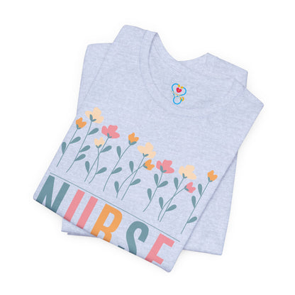 Flowers Nurse T-shirt