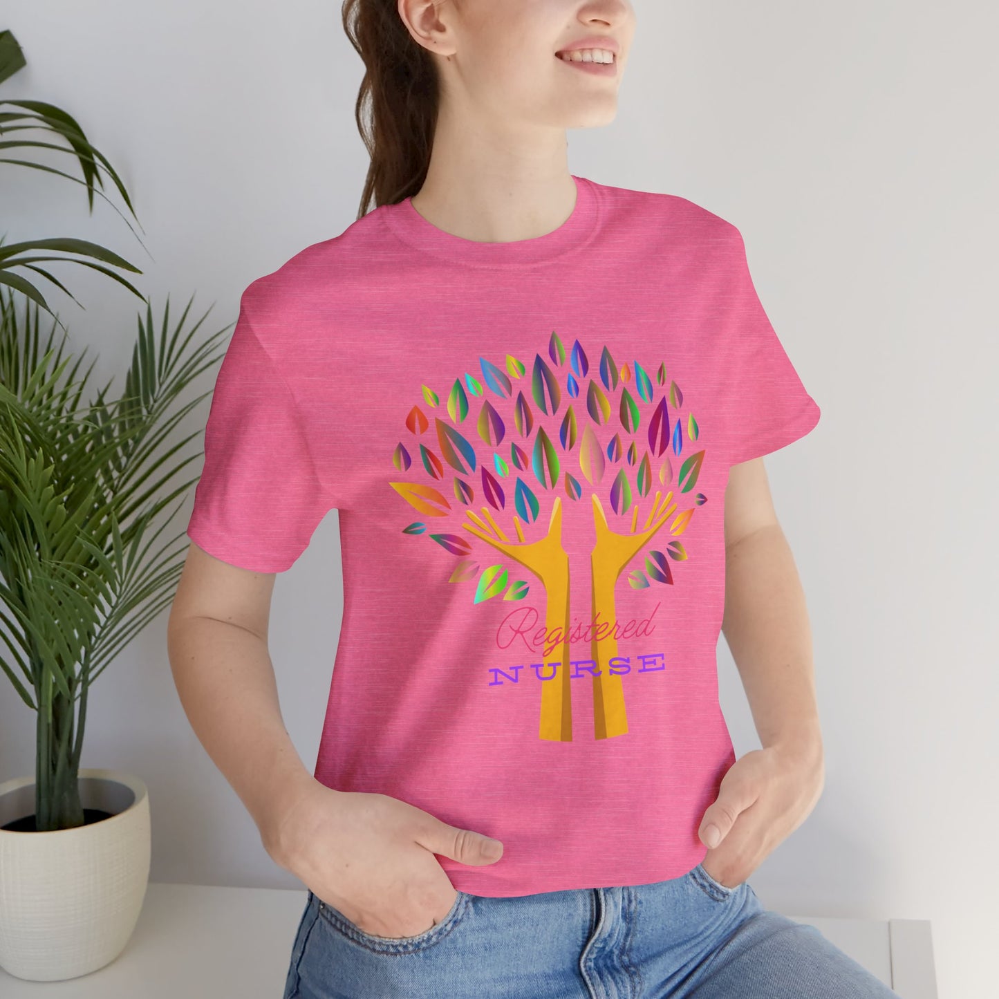 Colorful leaves Nurse T-shirt