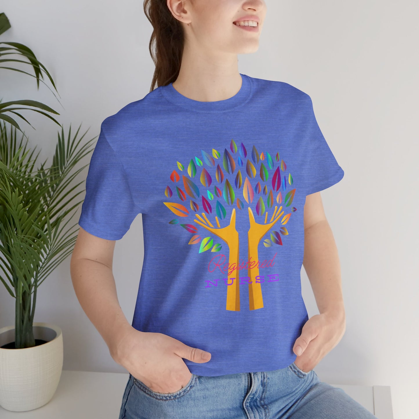 Colorful leaves Nurse T-shirt