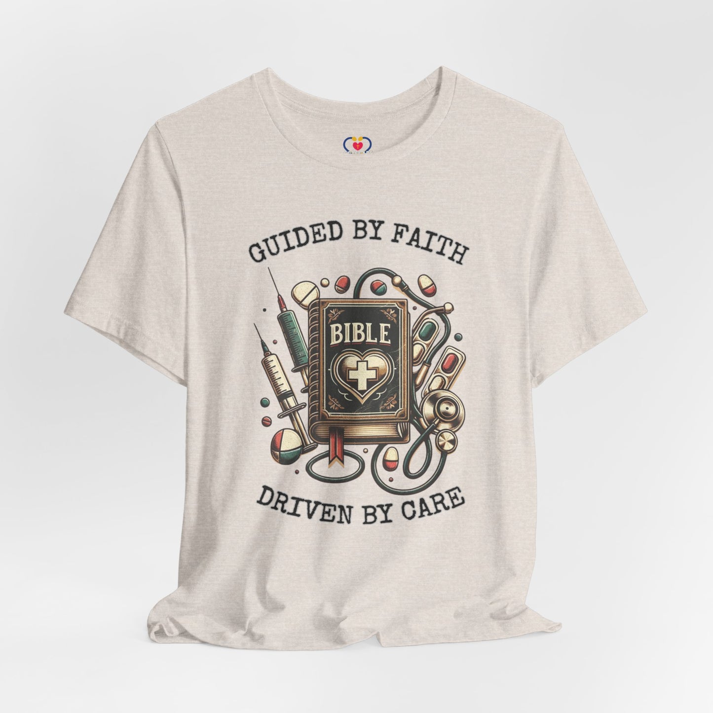 Guided by Faith Driven by Care T-shirt