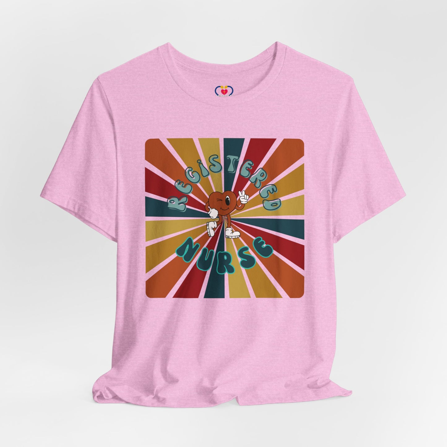 Retro heart Nurse T-shirt