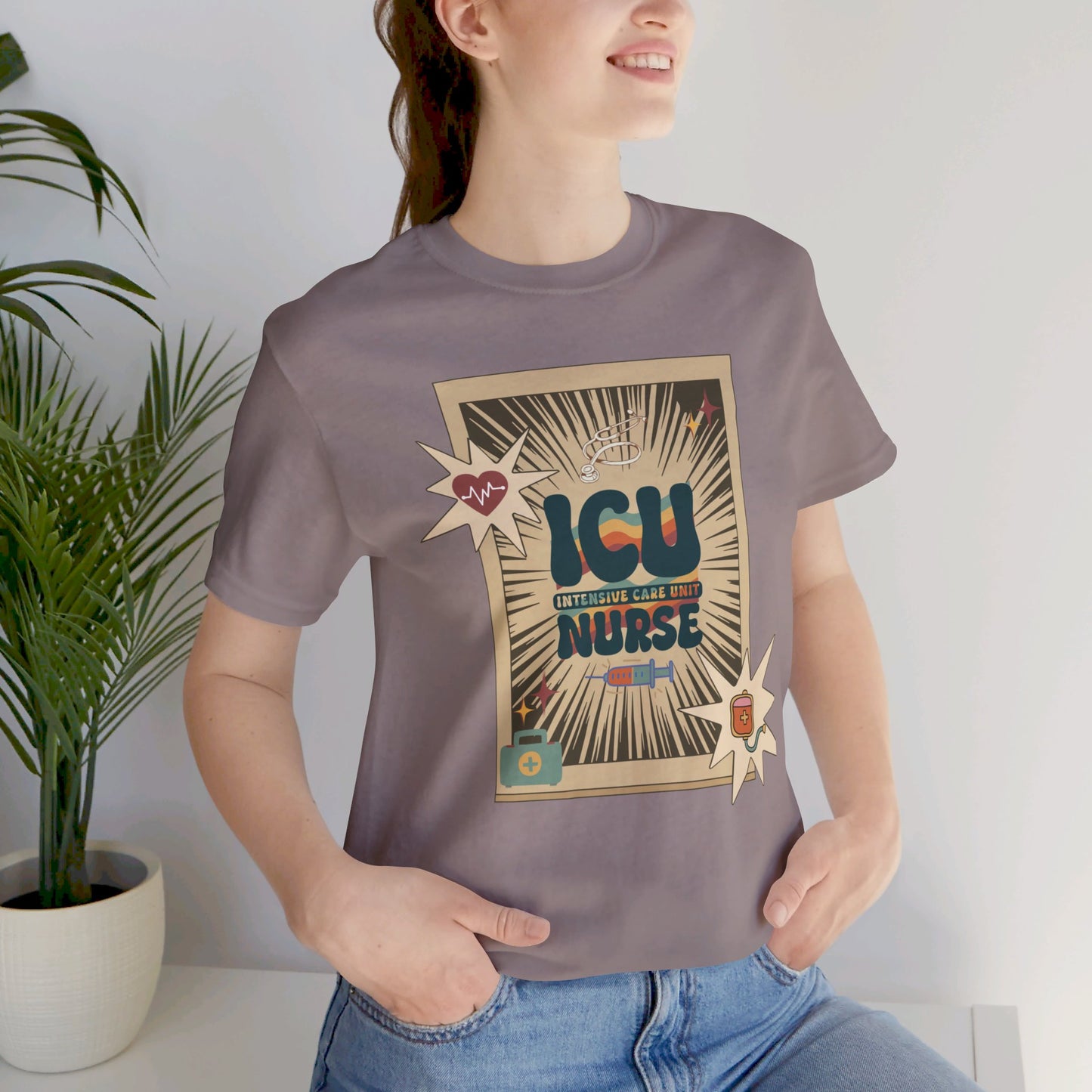 Vintage style ICU Nurse T-shirt