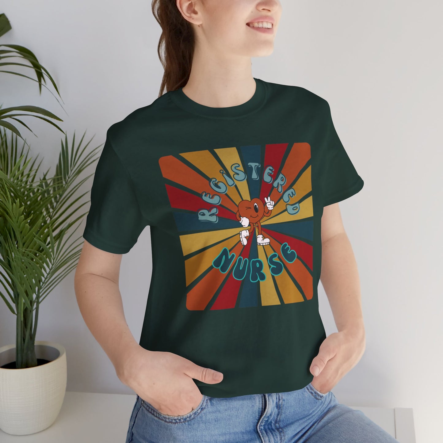 Retro heart Nurse T-shirt