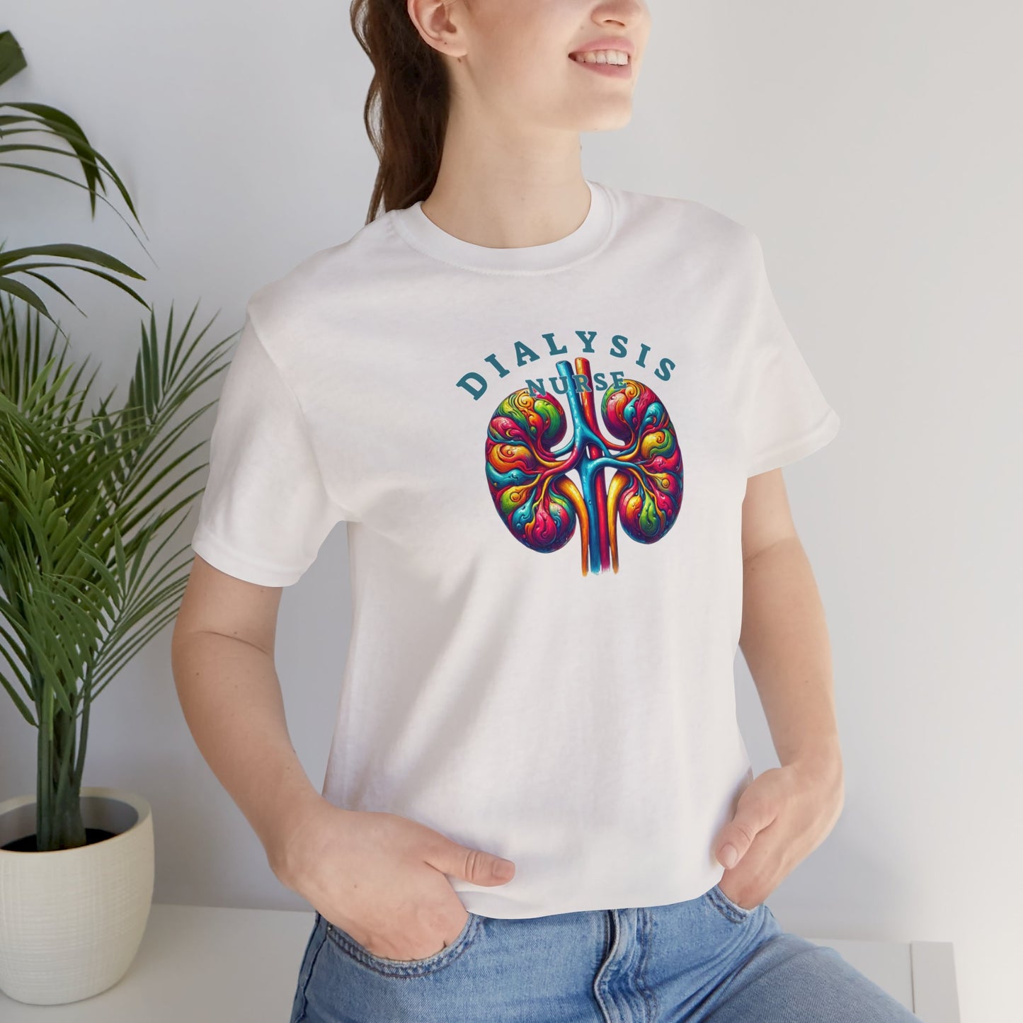 Colorful Kidneys Dialysis Nurse T-shirt