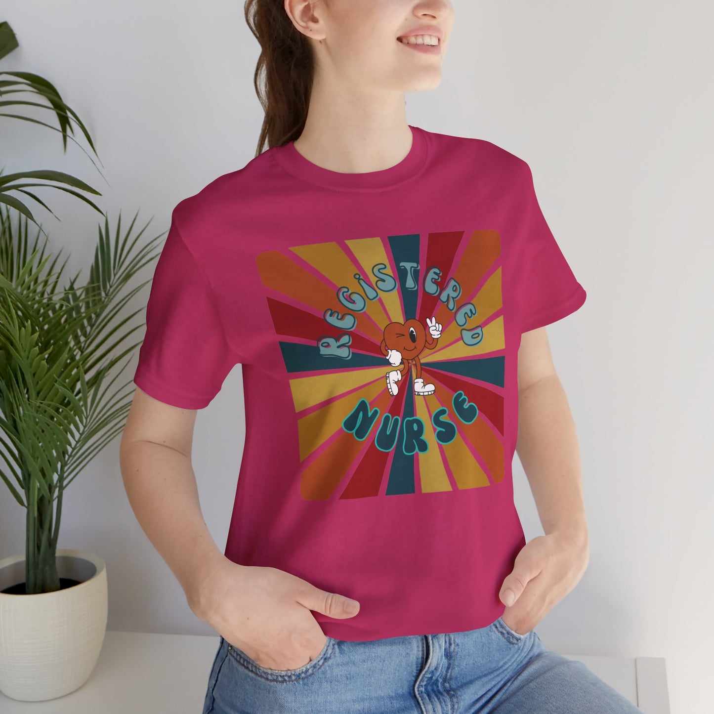 Retro heart Nurse T-shirt