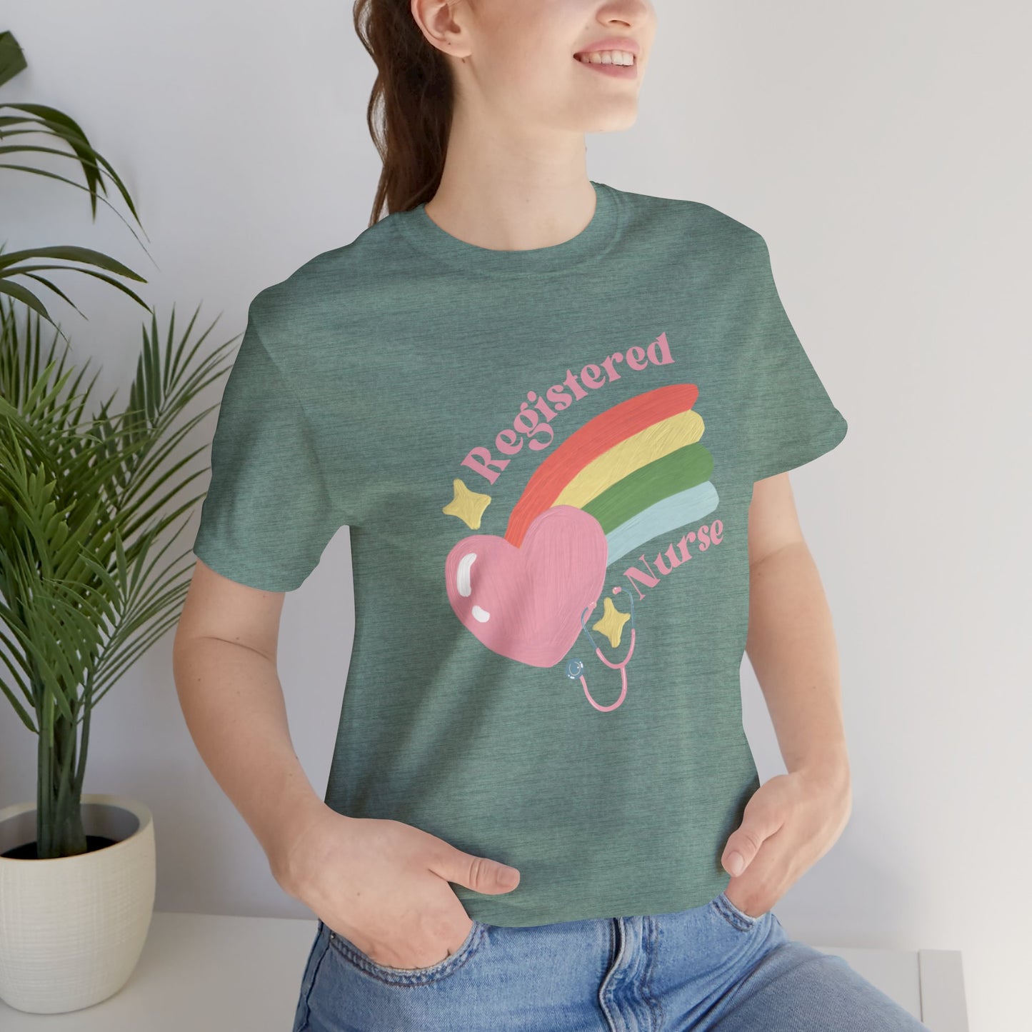 Pastel Rainbow Nurse T-shirt