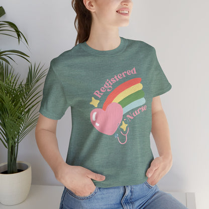 Pastel Rainbow Nurse T-shirt