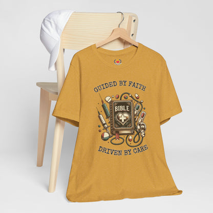 Guided by Faith Driven by Care T-shirt