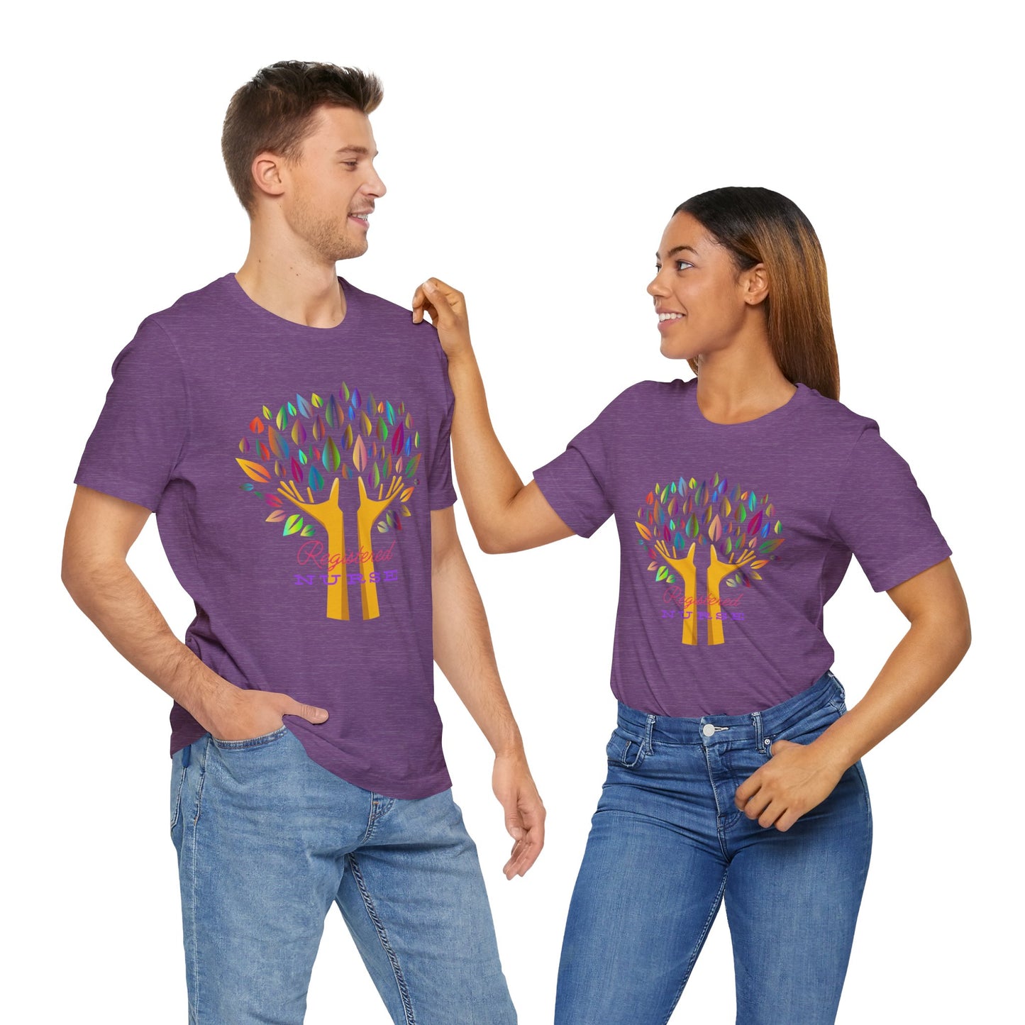 Colorful leaves Nurse T-shirt